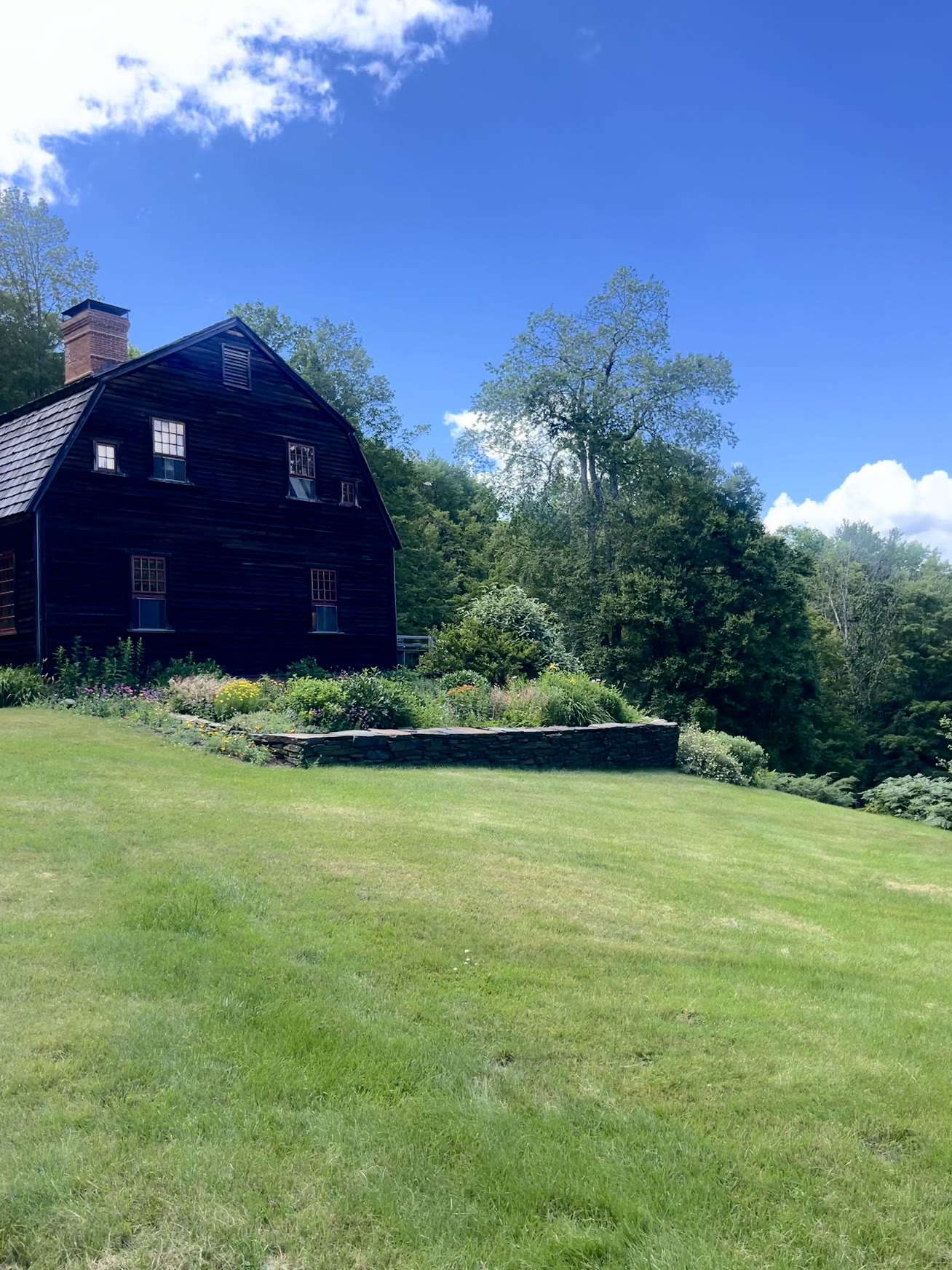 The barn on a sunny summer day